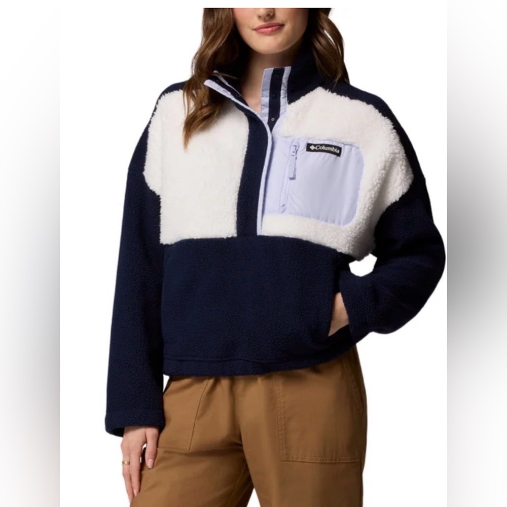 NWT Columbia Lodge Sherpa Fleece Pullover - Picture 2 of 3